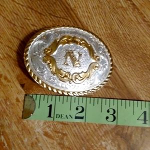 Western belt buckle Montana silver Smith Columbus Montana silver  plate
